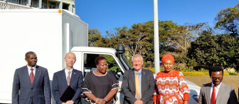 JAPAN HANDED OVER REFRIGERATED VEHICLES TO MALAWI.