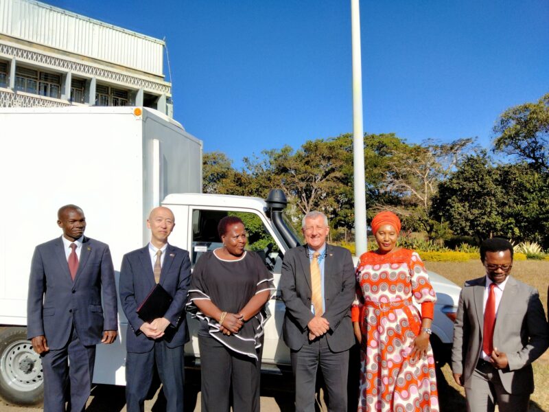 JAPAN HANDED OVER REFRIGERATED VEHICLES TO MALAWI.