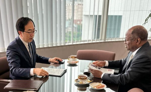 HIS EXCELLENCY AMBASSADOR KWACHA CHISIZA MEETING WITH TAKESHI AKAHORI, CANDIDATURE FOR THE UNITED NATIONS ECONOMIC AND SOCIAL COUNCIL (ECOSOC) TERM 2024-2026.